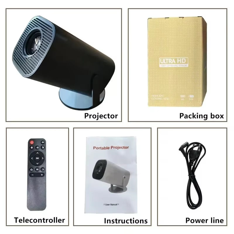 P30 Smart Mini Projector Android 11 Support 4K 1080P BT5.0 Wifi6 Projector 1280*720P Home Theater Portable Outdoor Projector