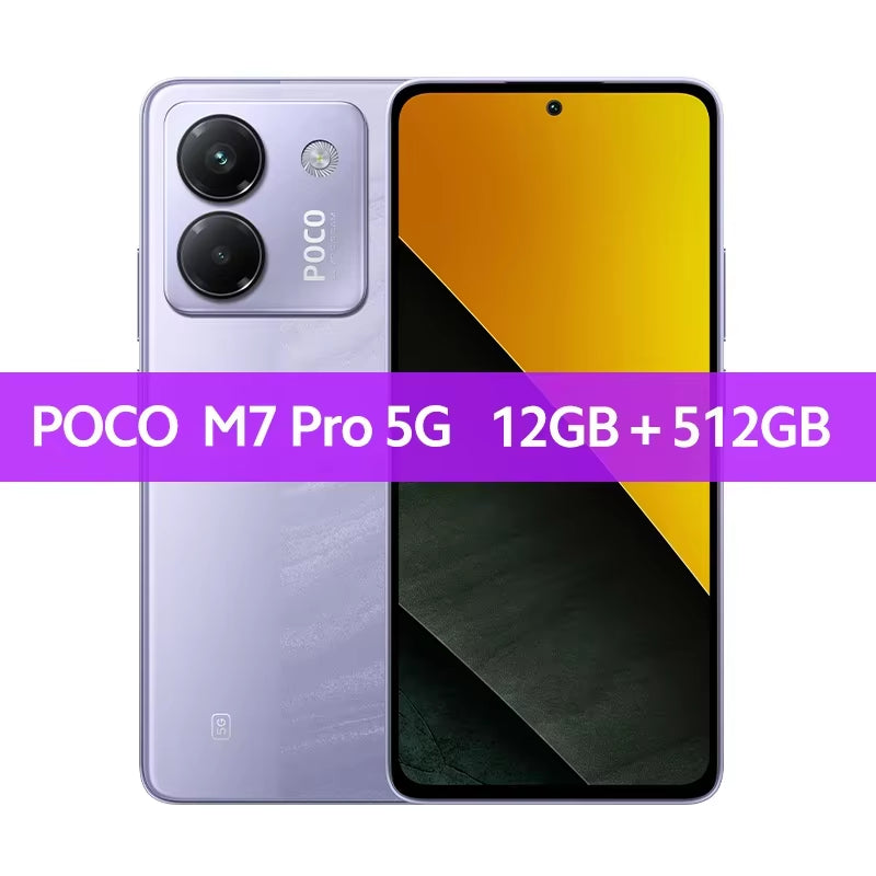 POCO M7 Pro 5G Global Version Dimensity 7025-Ultra 120Hz FHD+ Eye-Care AMOLED Display 5110Mah Battery NFC
