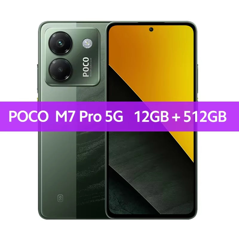 POCO M7 Pro 5G Global Version Dimensity 7025-Ultra 120Hz FHD+ Eye-Care AMOLED Display 5110Mah Battery NFC
