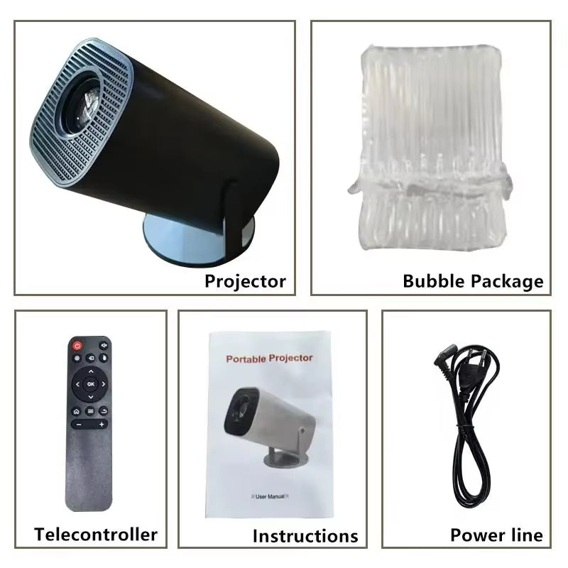 P30 Smart Mini Projector Android 11 Support 4K 1080P BT5.0 Wifi6 Projector 1280*720P Home Theater Portable Outdoor Projector