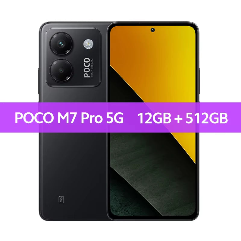 POCO M7 Pro 5G Global Version Dimensity 7025-Ultra 120Hz FHD+ Eye-Care AMOLED Display 5110Mah Battery NFC